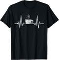100% Cotton Funny Heartbeat Coffee Shirt Coffee Cup Frequency T-Shirt Hoodie, Sweatshirt | GrindPrints.com