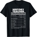 100% Cotton Funny History Teacher Nutrition Facts T-Shirt Hoodie, Sweatshirt | GrindPrints.com