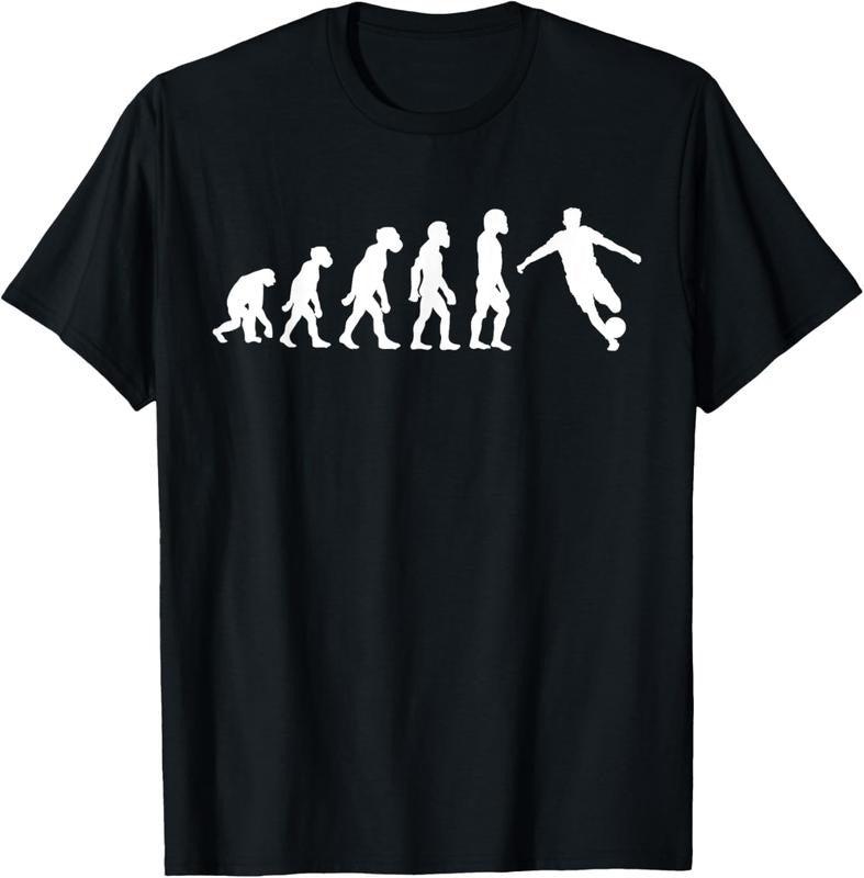 100% Cotton Funny Human Soccer Player Evolution Football T-Shirt Hoodie, Sweatshirt | GrindPrints.com