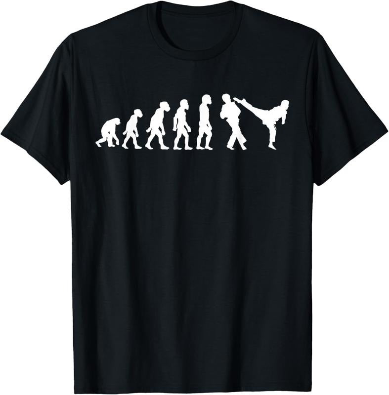 100% Cotton Funny Human Taekwondo Fighter Evolution Korean Sparring T-Shirt Hoodie, Sweatshirt | GrindPrints.com