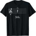 100% Cotton Funny Music Shirt Shh Quarter Rest Fermata T-Shirts, Hoodie, Sweatshirt