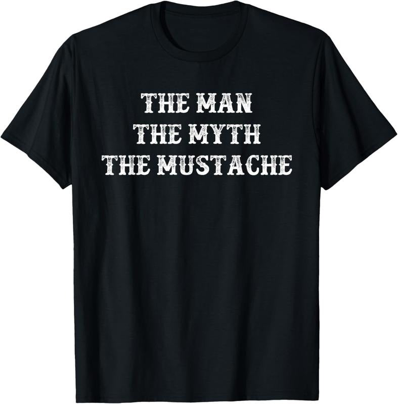 100% Cotton Funny Mustache Gift The Man The Myth The Mustache T-Shirt Hoodie, Sweatshirt | GrindPrints.com