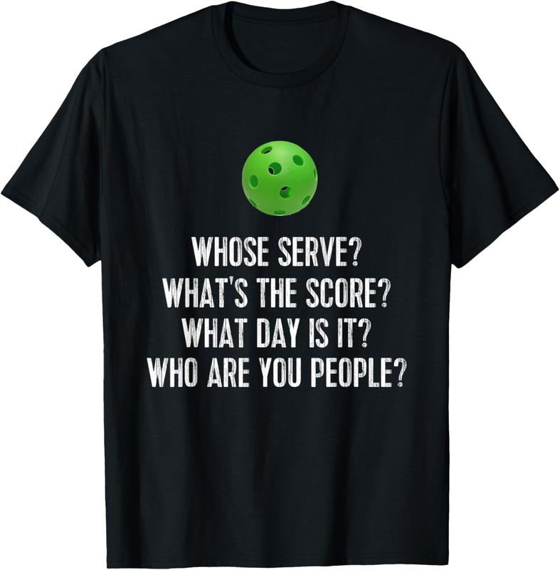100% Cotton Funny Pickleball Shirt Whose Serve League Pickleball Team T-Shirt Hoodie, Sweatshirt | GrindPrints.com