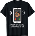 100% Cotton Funny Pizza Is Calling T-Shirt Hoodie, Sweatshirt | GrindPrints.com