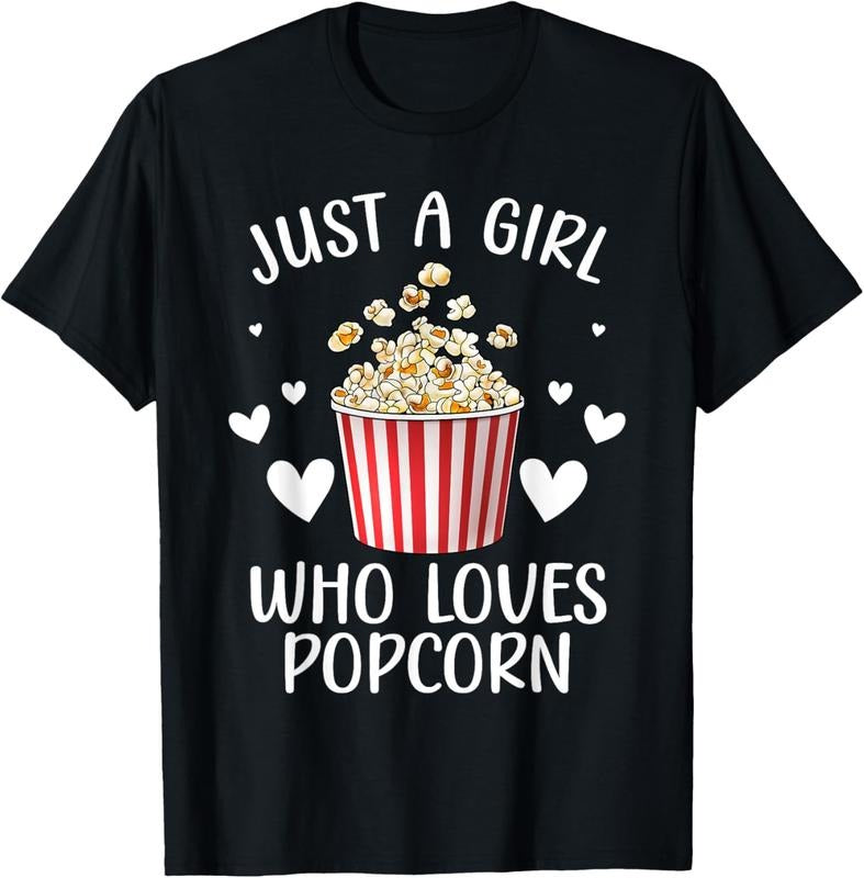 100% Cotton Funny Popcorn Art Girls Women  Popcorn Corn Kernel Lover T-Shirt Hoodie, Sweatshirt | GrindPrints.com