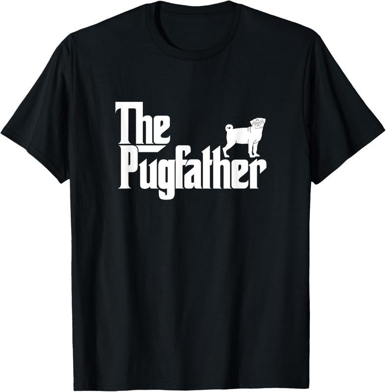 100% Cotton Funny Pug Owner Shirt The Pugfather Pug Father Gift T-Shirt T-Shirt Hoodie, Sweatshirt | GrindPrints.com