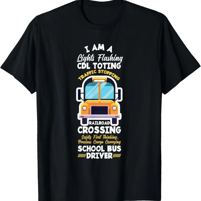 100% Cotton Funny School Bus Driver T-Shirt Funny School Bus Driver Apparel And Gifts Hoodie, Sweatshirt | GrindPrints.com