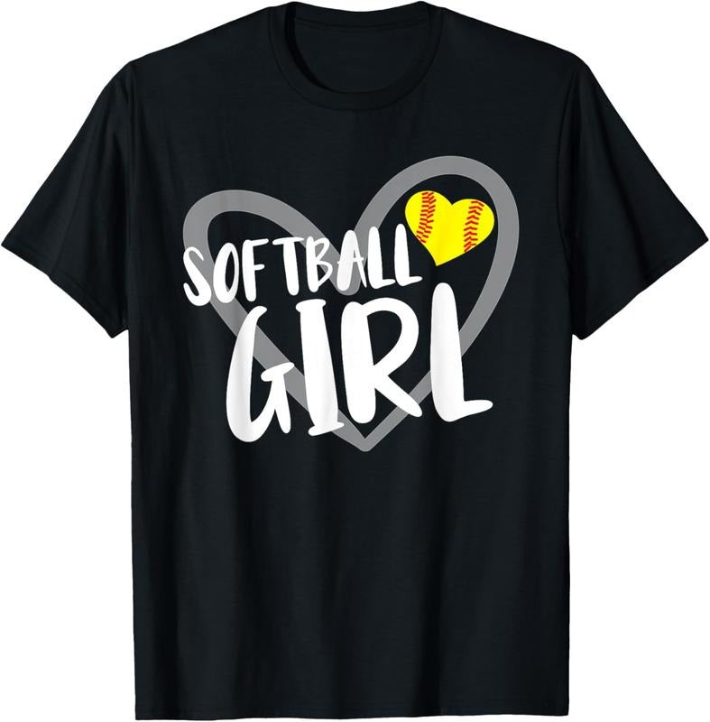 100% Cotton Funny Softball Apparel Girl T-Shirt Hoodie, Sweatshirt | GrindPrints.com