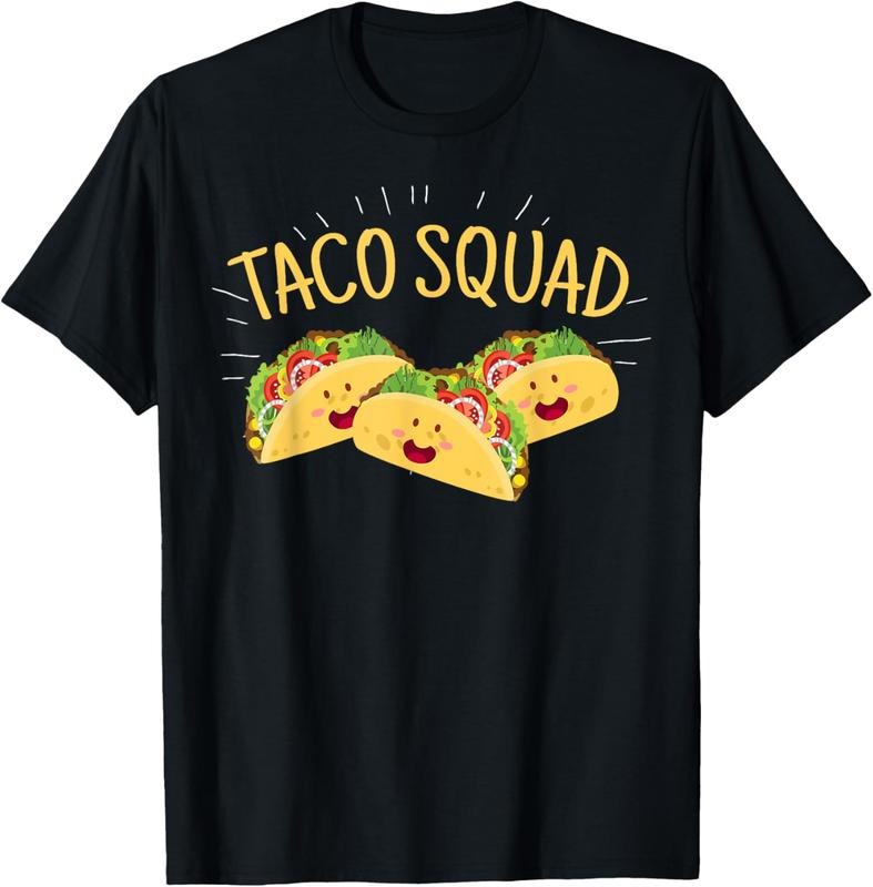 100% Cotton Funny Taco Squad Cute Mexican Food Lover T-Shirts, Hoodie, Sweatshirt