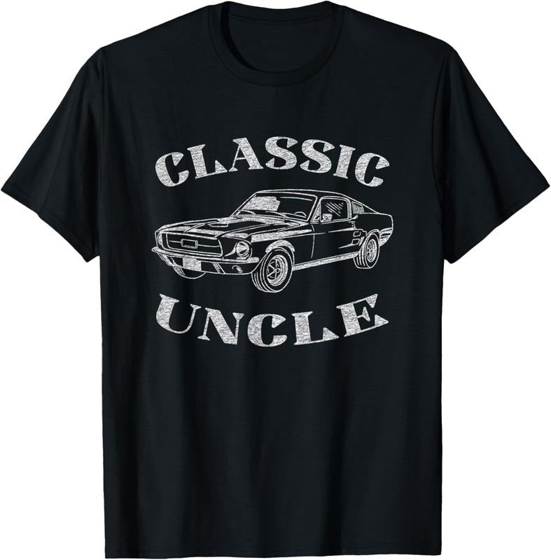 100% Cotton Funny Uncle Saying Classic Car Graphic T-Shirt Hoodie, Sweatshirt | GrindPrints.com