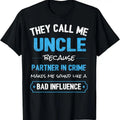 100% Cotton Funny Uncle Shirt, Uncle Partner In Crime from Niece Nephew T-Shirt Hoodie, Sweatshirt | GrindPrints.com