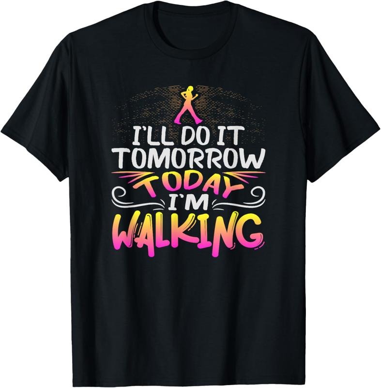 100% Cotton Funny Walking Exercise Design for Healthy Walker T-Shirt Hoodie, Sweatshirt | GrindPrints.com