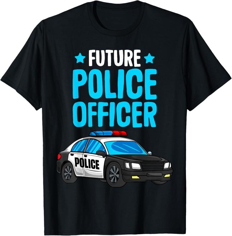 100% Cotton Future Police Officer Policeman Cop Boys T-Shirt Hoodie, Sweatshirt | GrindPrints.com