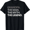 100% Cotton GRANDPA THE MAN THE MYTH THE LEGEND Men Gift Father's Day T-Shirt Hoodie, Sweatshirt | GrindPrints.com