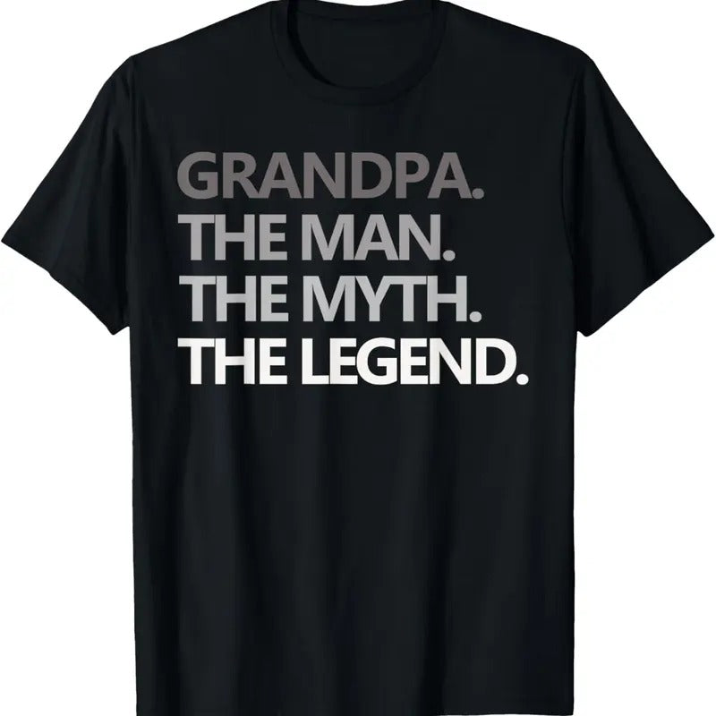 100% Cotton GRANDPA THE MAN THE MYTH THE LEGEND Men Gift Father's Day T-Shirt Hoodie, Sweatshirt | GrindPrints.com