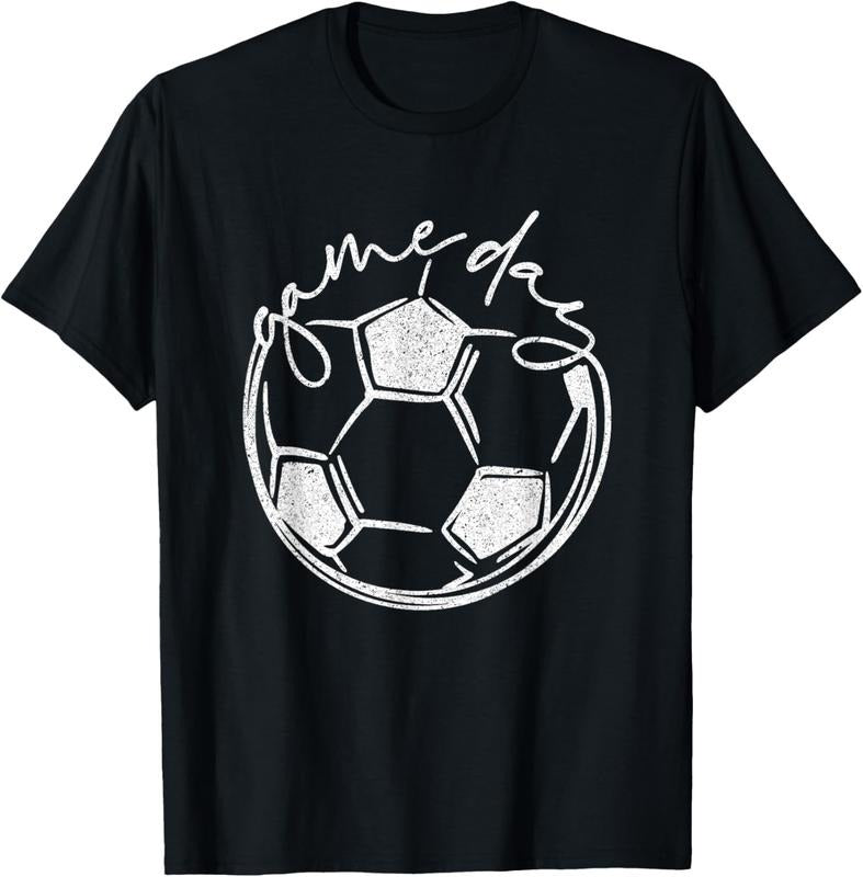 100% Cotton Game Day Soccer Ball Sports Men Women  Gifts T-Shirt Hoodie, Sweatshirt | GrindPrints.com