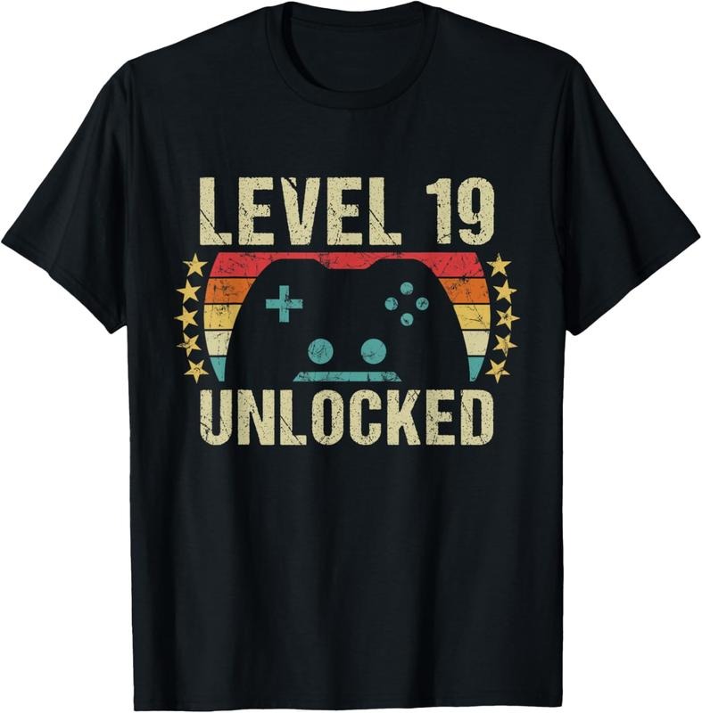 100% Cotton Gaming Vintage 19th Birthday Gift 19 Year Old Boy Girl Gamer T-Shirt Hoodie, Sweatshirt | GrindPrints.com