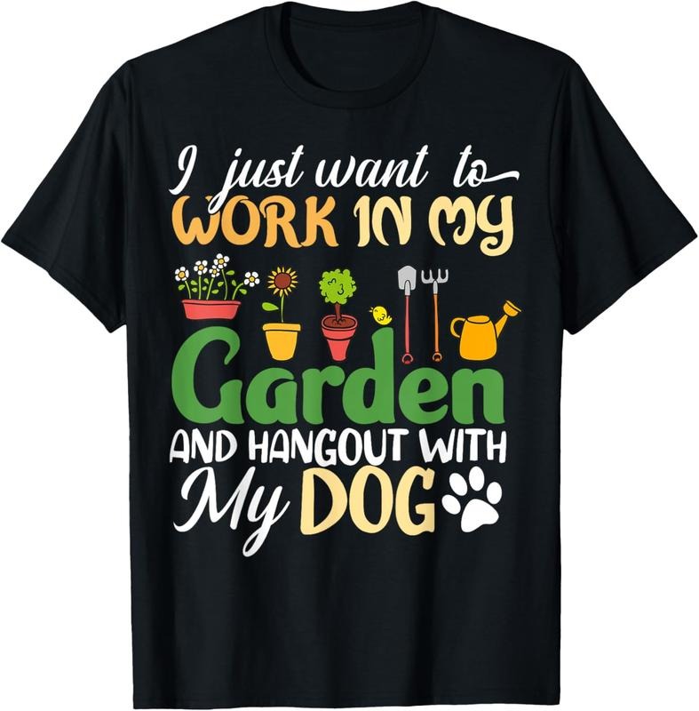 100% Cotton Gardening Dog Lovers Gardener Garden Plant T-Shirts, Hoodie, Sweatshirt