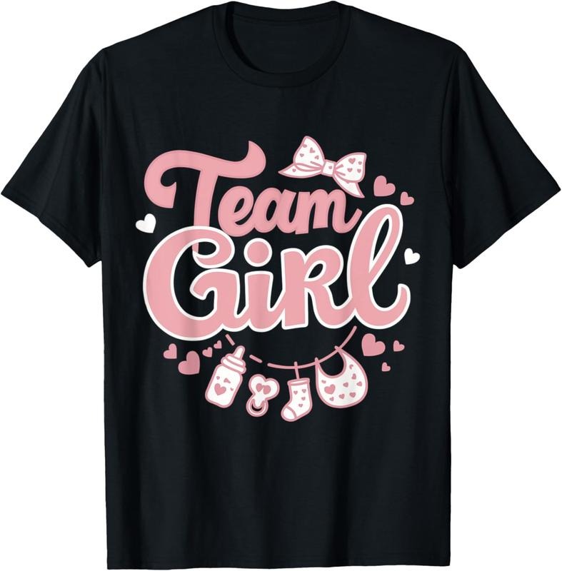 100% Cotton Gender Reveal Party Team Girl  Announcement T-Shirt Hoodie, Sweatshirt | GrindPrints.com