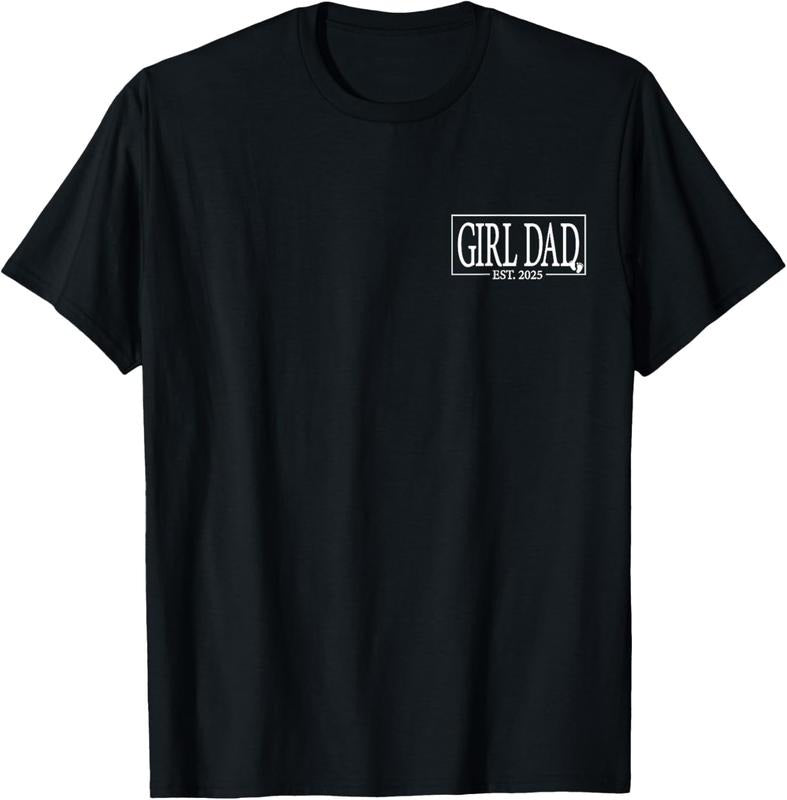 100% Cotton Girl Dad Est. 2025 Logo Dad 2025 Father Girl Dad To Be 2025 T-Shirt Hoodie, Sweatshirt | GrindPrints.com