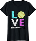 100% Cotton Girls Love Softball Best Fun Birthday Gift TShirt Hoodie, Sweatshirt | GrindPrints.com