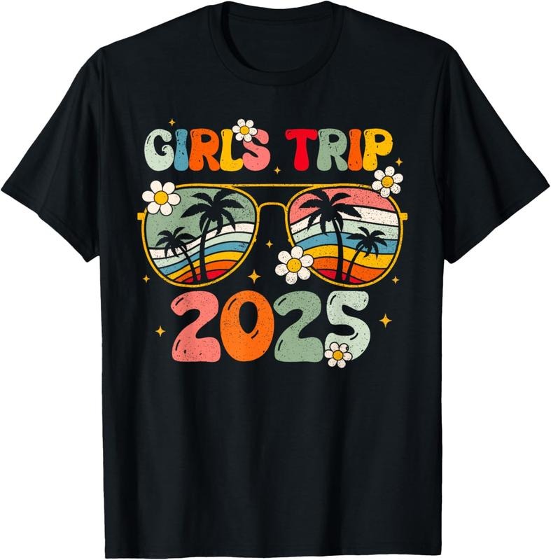 100% Cotton Girls Trip 2025 Weekend Summer Beach Vacation 2025 T-Shirt Hoodie, Sweatshirt | GrindPrints.com