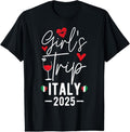 100% Cotton Girls Trip Italy 2025 Women's Weekend Girls Travel Vacation T-Shirt Hoodie, Sweatshirt | GrindPrints.com