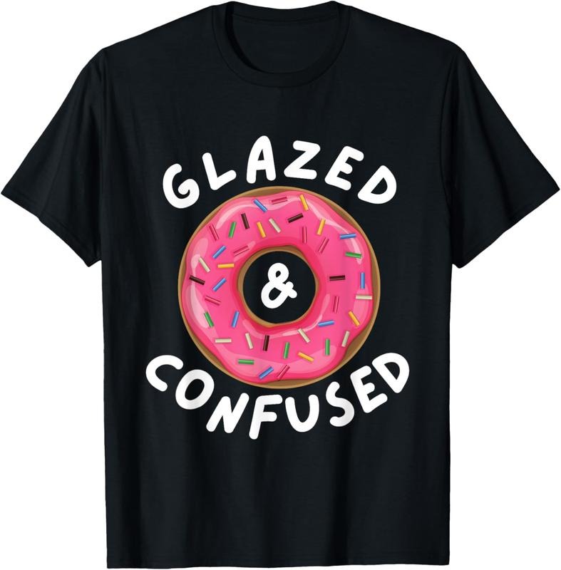 100% Cotton Glazed And Confused - Funny Donut Lover Gift T-Shirt Hoodie, Sweatshirt | GrindPrints.com