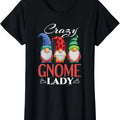 100% Cotton Gnome Shirt Funny Garden Gnome Lover Crazy Gnome Lady T-Shirt Hoodie, Sweatshirt | GrindPrints.com