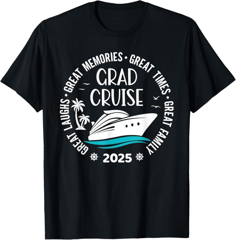 100% Cotton Graduation Cruise Trip Class Of 2025 Senior Summer Vacation T-Shirt Hoodie, Sweatshirt | GrindPrints.com