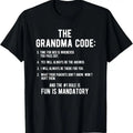 100% Cotton Grandma Gift From Granddaughter Grandson The Grandma Code T-Shirt Hoodie, Sweatshirt | GrindPrints.com