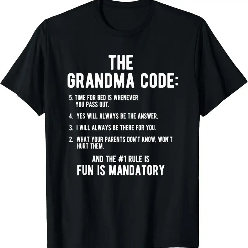100% Cotton Grandma Gift From Granddaughter Grandson The Grandma Code T-Shirt Hoodie, Sweatshirt | GrindPrints.com