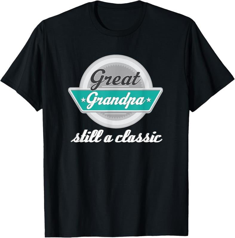 100% Cotton Great Grandpa Gifts Funny Fathers Day Vintage T-shirt T-Shirt Hoodie, Sweatshirt | GrindPrints.com