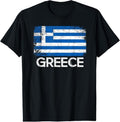 100% Cotton Greek Flag T-Shirt | Vintage Made In Greece Gift T-Shirt Hoodie, Sweatshirt | GrindPrints.com