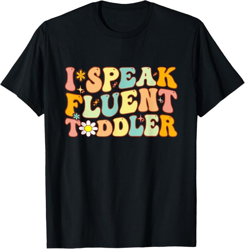 100% Cotton Groovy I Speak Fluent  Funny Daycare Provider Teacher T-Shirt Hoodie, Sweatshirt | GrindPrints.com