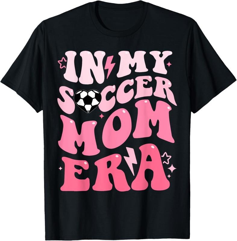 100% Cotton Groovy In My Soccer Mom Era Soccer Mom Of Girls T-Shirt Hoodie, Sweatshirt | GrindPrints.com