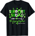 100% Cotton Groovy Support Squad Green Ribbon Lymphoma Cancer Awareness T-Shirt Hoodie, Sweatshirt | GrindPrints.com