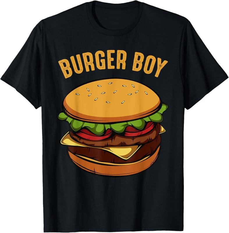 100% Cotton Hamburger Cheeseburger Burger Boy Funny Fast Food Lover T-Shirt Hoodie, Sweatshirt | GrindPrints.com