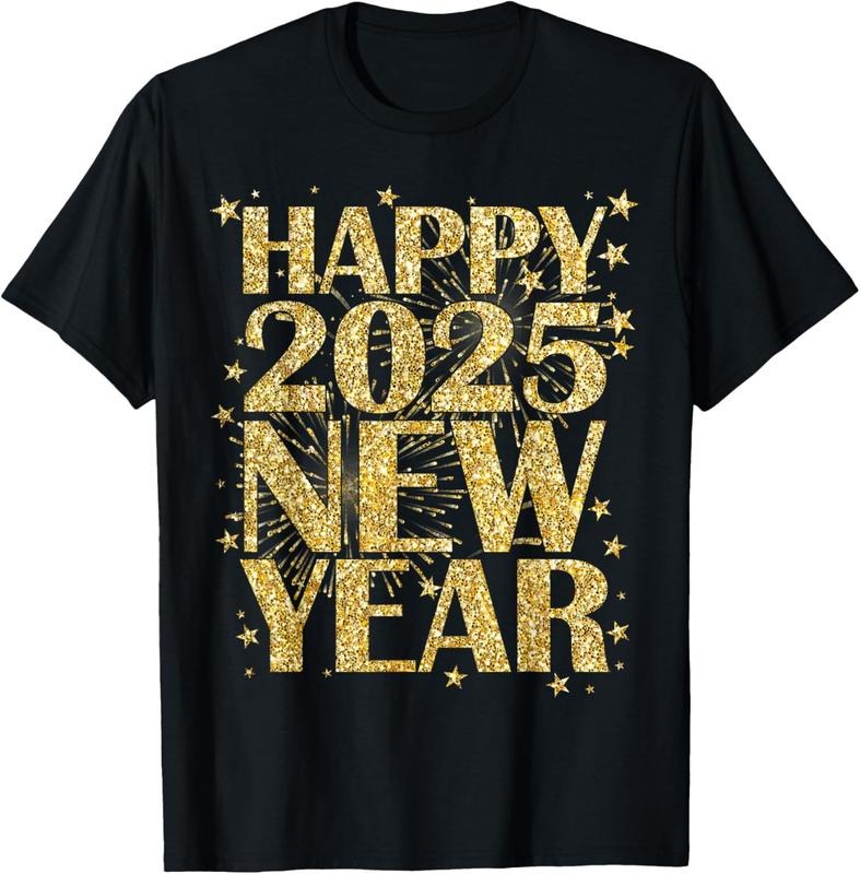 100% Cotton Happy New Year 2025 Matching Family New Years Eve T-Shirt Hoodie, Sweatshirt | GrindPrints.com