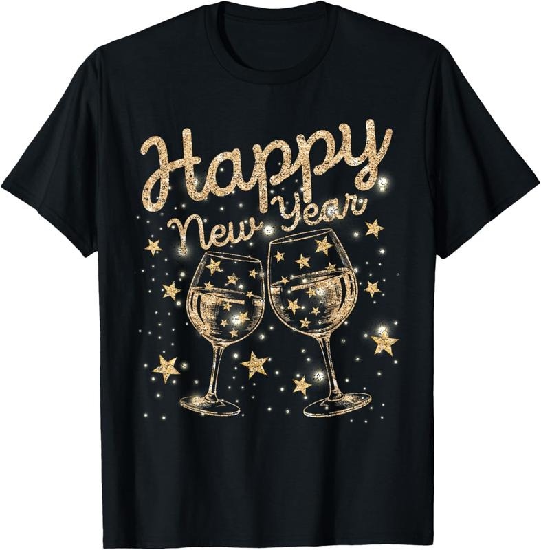 100% Cotton Happy New Year Champagne New Years Men Women T-Shirt Hoodie, Sweatshirt | GrindPrints.com
