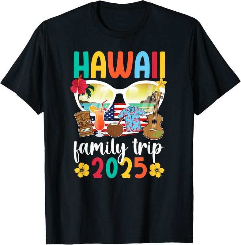 100% Cotton Hawaii Family Trip 2025 Vacation Hawaii Travel Family T-Shirt Hoodie, Sweatshirt | GrindPrints.com
