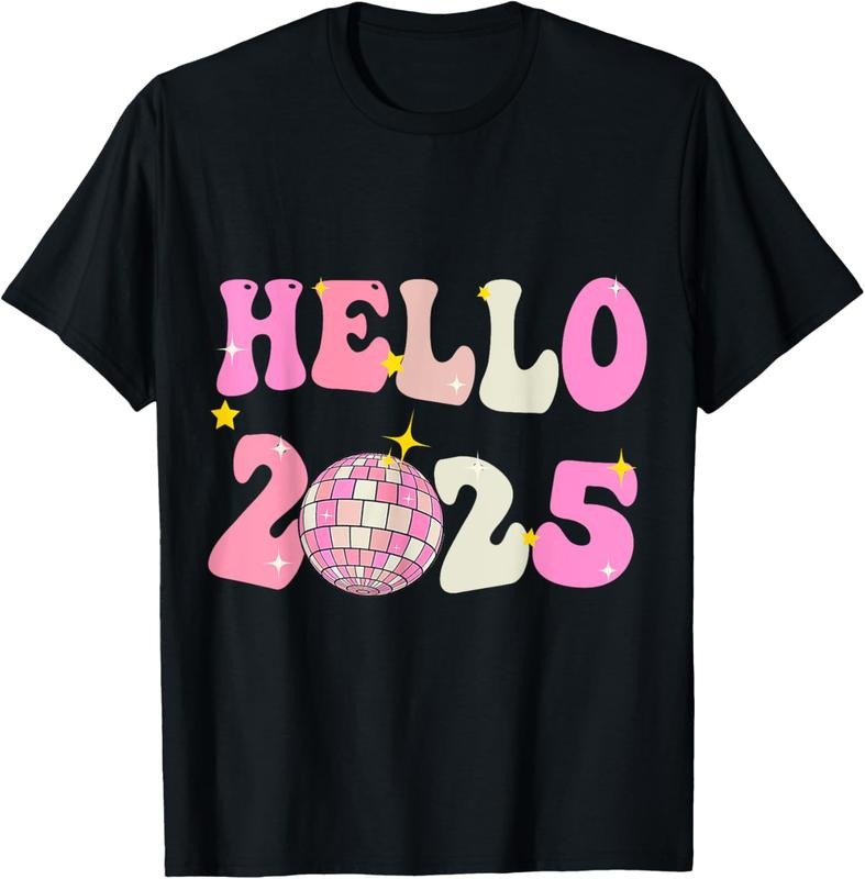 100% Cotton Hello 2025 New YearT-Shirt Hoodie, Sweatshirt | GrindPrints.com