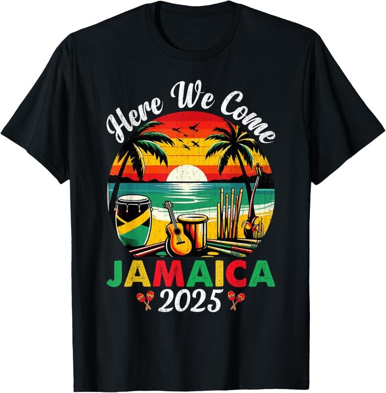 100% Cotton Here We Come Jamaica 2025 Girls Trip Family Summer Vacation T-Shirt Hoodie, Sweatshirt | GrindPrints.com