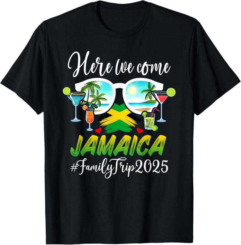 100% Cotton Here We Come Jamaica Family Trip 2025 Jamaica Vacation T-Shirt Hoodie, Sweatshirt | GrindPrints.com