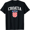 100% Cotton Hrvatska Croatian Croatia Flag T-Shirt Gift for Croats T-Shirt Hoodie, Sweatshirt | GrindPrints.com