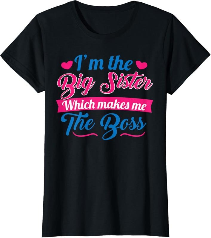 100% Cotton I Am The Big Sister T-Shirt For Girls or Adults Novelty Gift T-Shirt Hoodie, Sweatshirt | GrindPrints.com