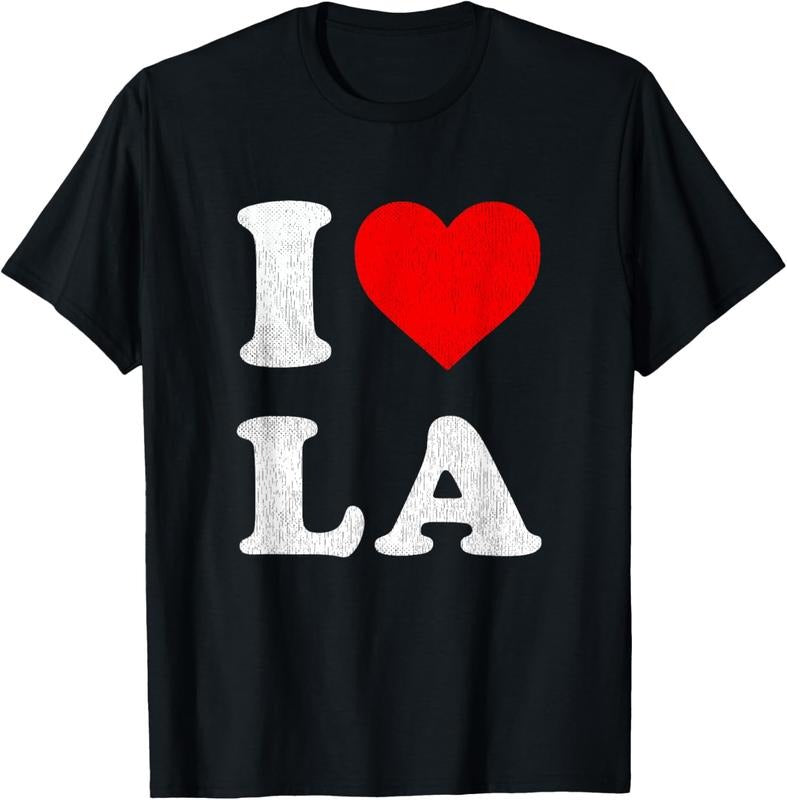 100% Cotton I Heart LA Souvenir I Love Los Angeles T-Shirt Hoodie, Sweatshirt | GrindPrints.com