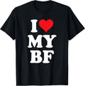 100% Cotton I Heart My BF Boyfriend Best I Love BF T-Shirts, Hoodie, Sweatshirt