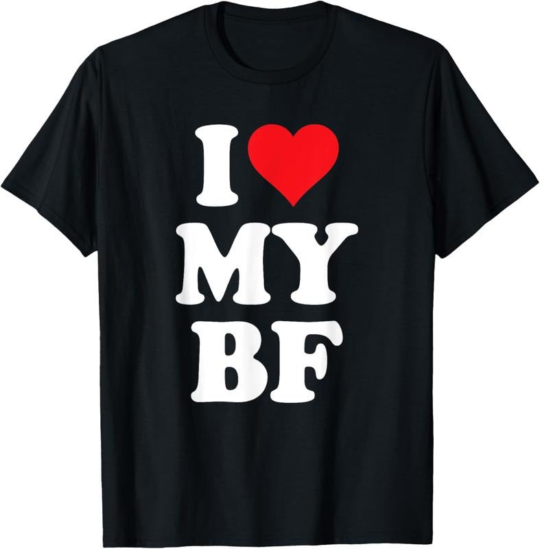 100% Cotton I Heart My BF Boyfriend Best I Love BF T-Shirts, Hoodie, Sweatshirt