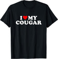 100% Cotton I Heart My Cougar T-Shirt Hoodie, Sweatshirt | GrindPrints.com